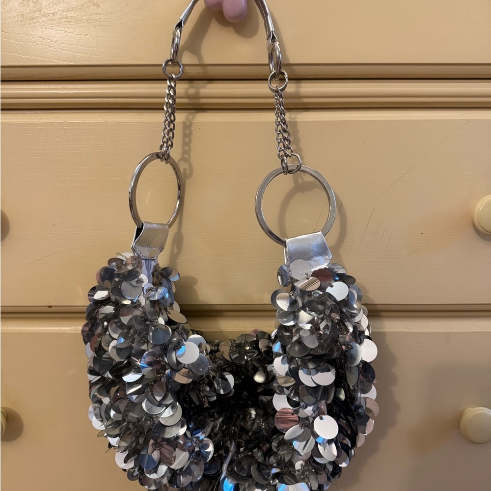 Silver Sequin Women's Bag
